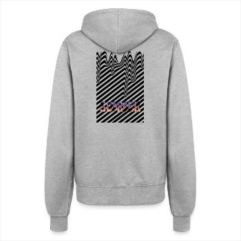 Summer heat black stripes - Women’s Hooded Jacket - heather grey - Back - Maraike (178cm)