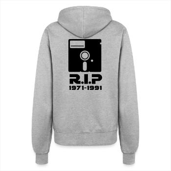 5,25 pouces Reste disquette dans la paix RIP mort - Veste à capuche Femme - gris chiné - Dos - Maraike (178cm)