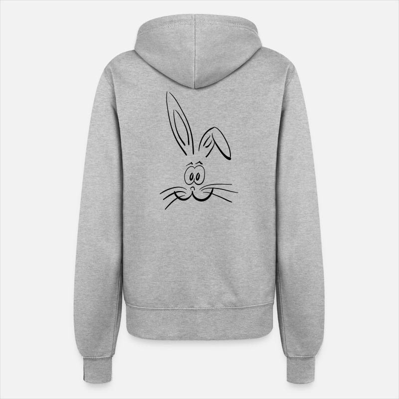 Easter bunny - Women’s Hooded Jacket - heather grey