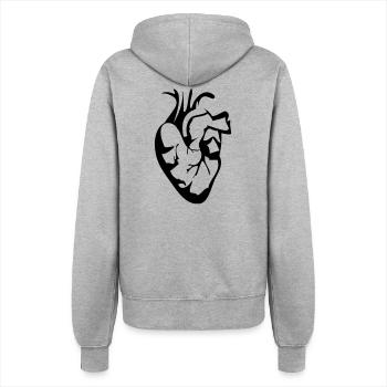 heart - Frauen Kapuzenjacke - Grau meliert - Hinten - Maraike (178cm)