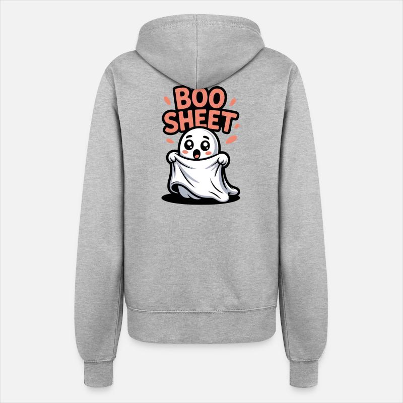 Terribly sweet ghost graphics - Women’s Hooded Jacket - heather grey