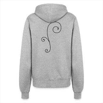 Verspielter Wirbel - Frauen Kapuzenjacke - Grau meliert - Hinten - Maraike (178cm)