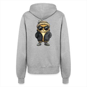 Eule Cool Comic - Frauen Kapuzenjacke - Grau meliert - Hinten - Maraike (178cm)