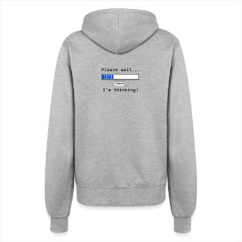 I am thinking - Women’s Hooded Jacket - heather grey - Back - Maraike (178cm)