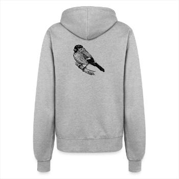 b i r d541 - Frauen Kapuzenjacke - Grau meliert - Hinten - Maraike (178cm)