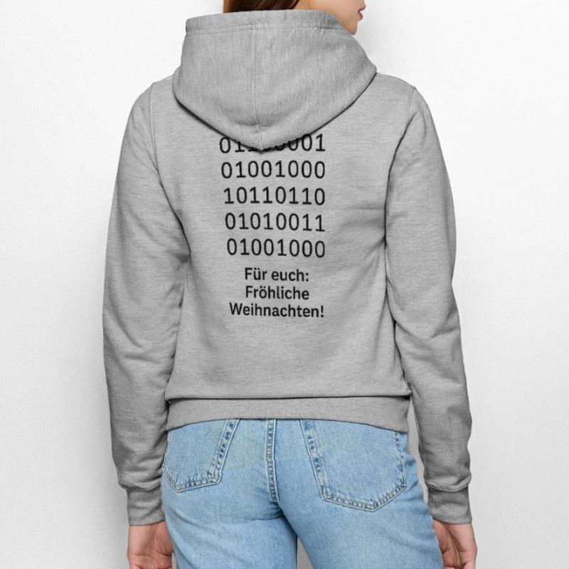 Binary Code Christmas Magic Women’s Hooded Jacket