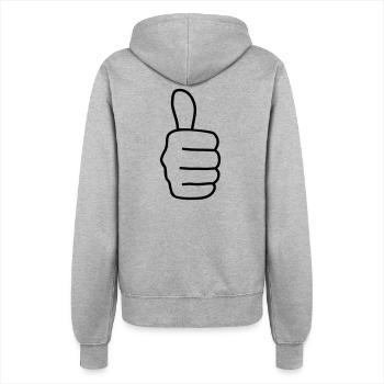Daumen hoch - Frauen Kapuzenjacke - Grau meliert - Hinten - Maraike (178cm)