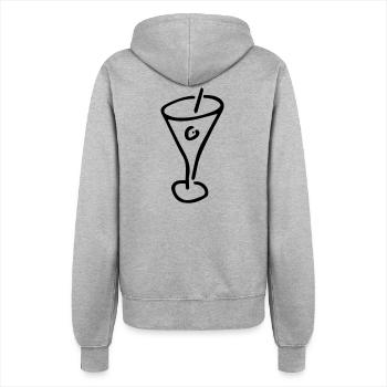 Cocktail,Bar,Nachtleben,Alkohol,Spaß,Getränk - Frauen Kapuzenjacke - Grau meliert - Hinten - Maraike (178cm)