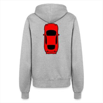 voiture de sport voiture de course rapide voiture - Veste à capuche Femme - gris chiné - Dos - Maraike (178cm)