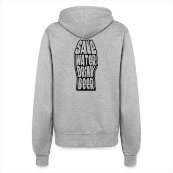Save Water Drink Beer - Frauen Kapuzenjacke - Grau meliert - Hinten - Maraike (178cm)
