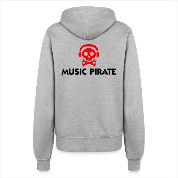 Music Pirate - Women’s Hooded Jacket - heather grey - Back - Maraike (178cm)