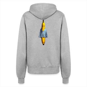 Banane im Schlafanzug - Frauen Kapuzenjacke - Grau meliert - Hinten - Maraike (178cm)