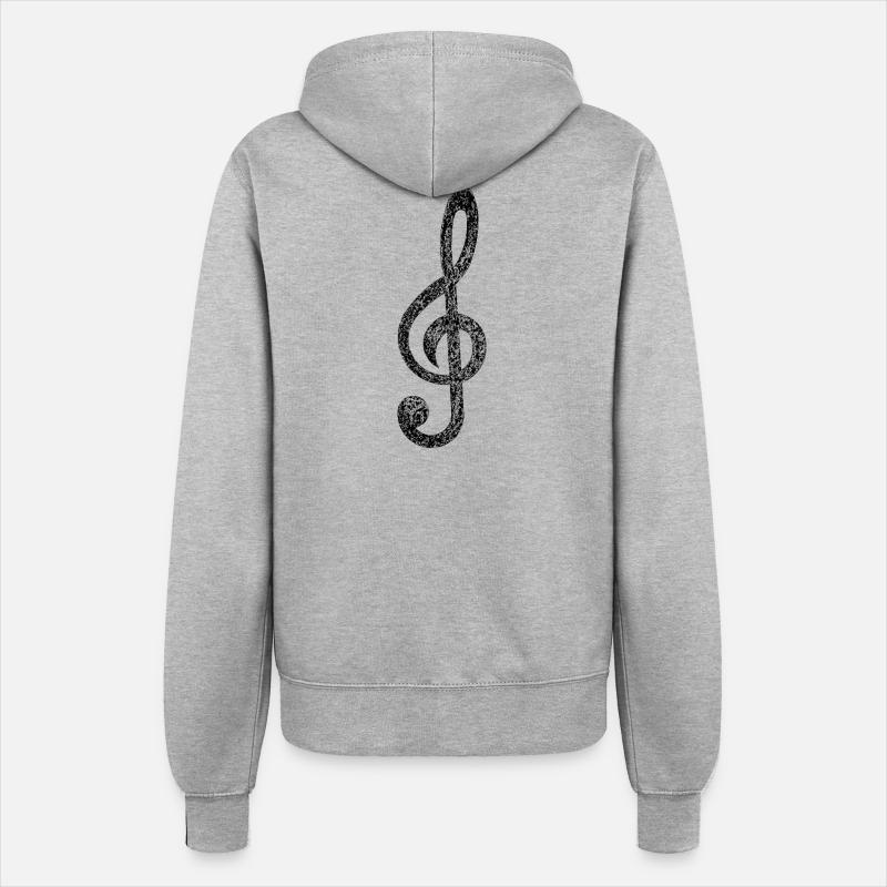 Clef - Women’s Hooded Jacket - heather grey