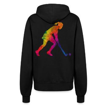 Hockey Frauen Hockeyspielerin Bunt - Frauen Kapuzenjacke - Schwarz - Hinten - Maraike (178cm)