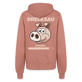 Drecksau - Frauen Kapuzenjacke - Altrosa - Hinten - Maraike (178cm)