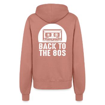 Années 80 - Veste à capuche Femme - rose poudré - Dos - Maraike (178cm)