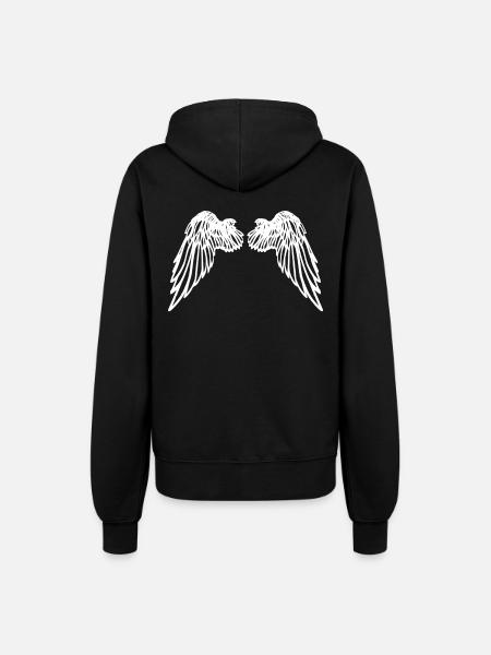 Engelsflügel - Frauen Kapuzenjacke - Schwarz