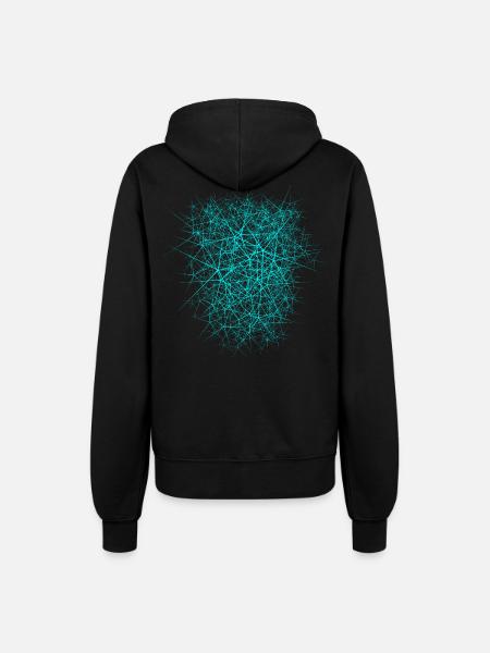 Nano Struktur - Textur Design - Frauen Kapuzenjacke - Schwarz
