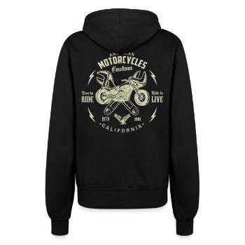Motos américaines - Veste à capuche Femme - noir - Dos - Maraike (178cm)
