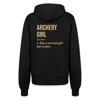 Archery - Women’s Hooded Jacket - black - Back - Maraike (178cm)