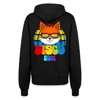 Disco Fox Discokugel Fuchs Sonnenbrille Discofox - Frauen Kapuzenjacke - Schwarz - Hinten - Maraike (178cm)