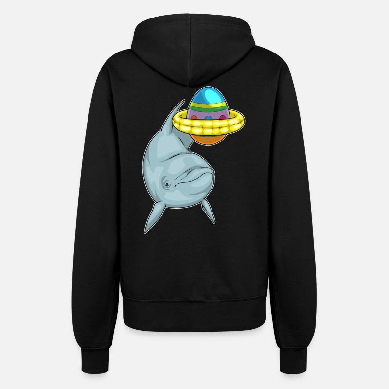 Dolphin Easter Swimming - Women’s Hooded Jacket - black