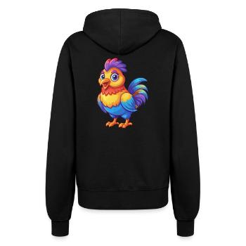 Huhn Bunte Kawaii Cartoon Figur Vogel - Frauen Kapuzenjacke - Schwarz - Hinten - Maraike (178cm)