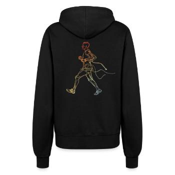 Vintage Jogger Sketch - Women’s Hooded Jacket - black - Back - Maraike (178cm)