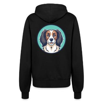 Nederlandse Kooikerhondje Race de chien Dessin animé Kawaii - Veste à capuche Femme - noir - Dos - Maraike (178cm)