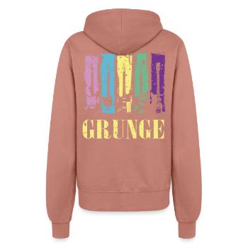 Grunge-Gitarre Farbe Pop Rock Vintage-Stil - Frauen Kapuzenjacke - Altrosa - Hinten - Maraike (178cm)