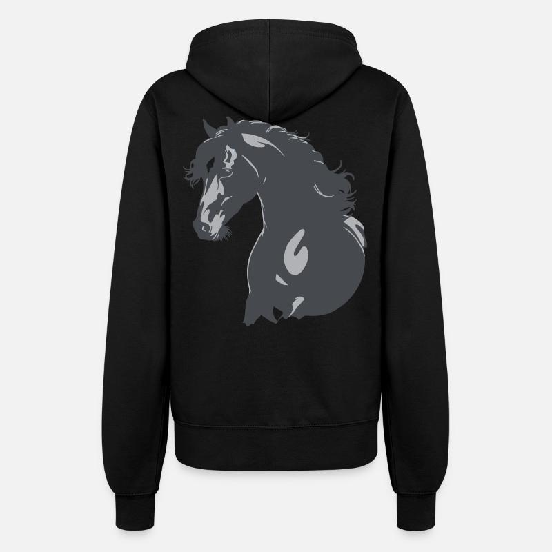 Silhouette de cheval noir - Veste à capuche Femme - noir