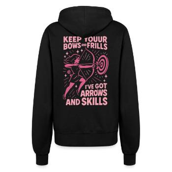 Keep Your Bows And Frills Arrows Skills - Frauen Kapuzenjacke - Schwarz - Hinten - Maraike (178cm)