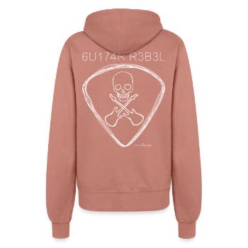 Guitare Rebel - Veste à capuche Femme - rose poudré - Dos - Maraike (178cm)