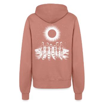 Cosmic Silhouette Familienkreis - Frauen Kapuzenjacke - Altrosa - Hinten - Maraike (178cm)