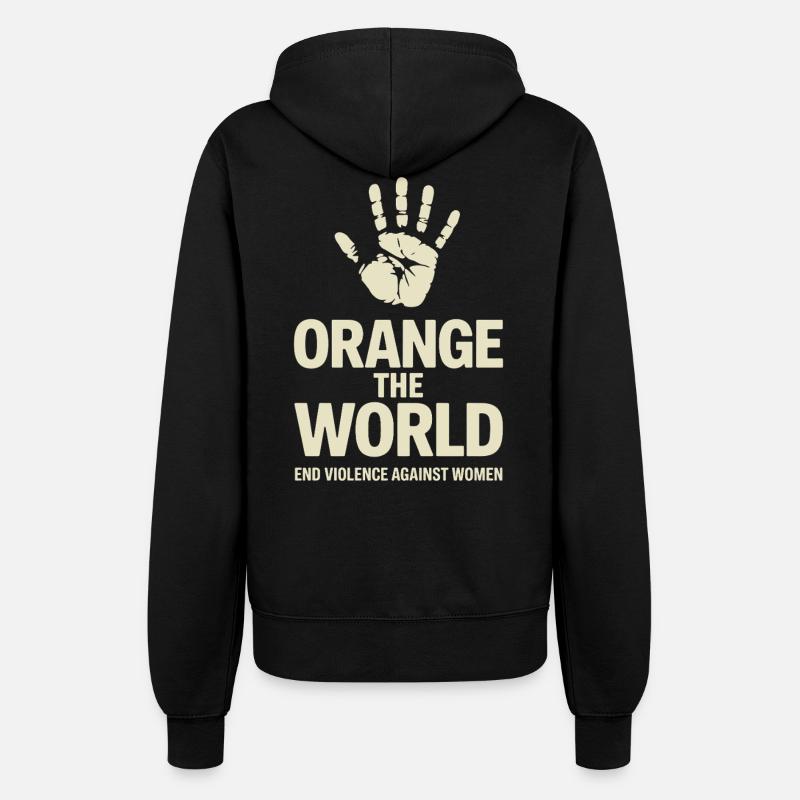 Orange Verden - Hættejakke til damer - sort
