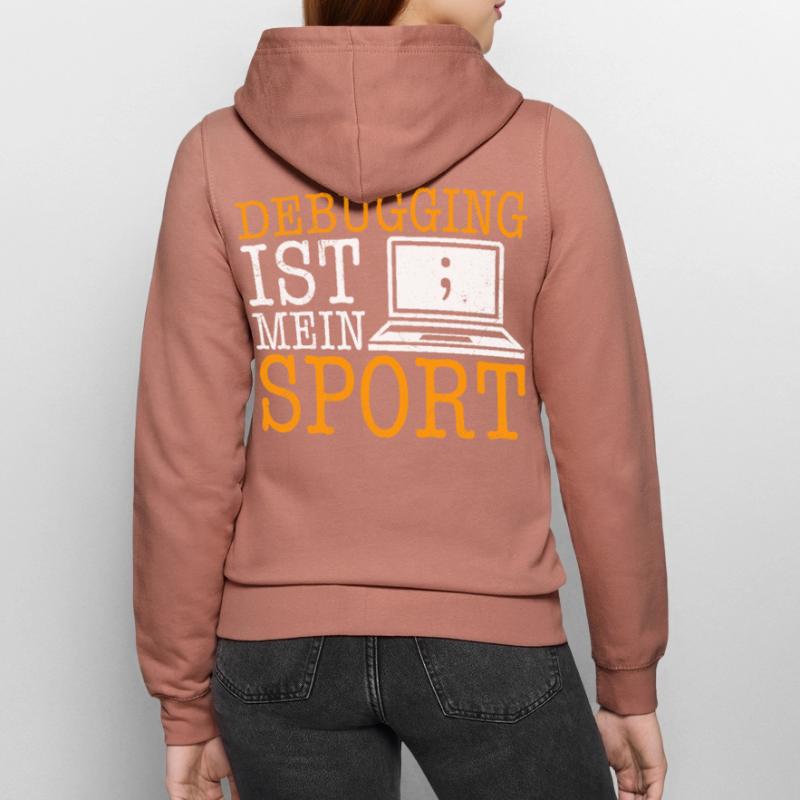 Science Coder DEBUGGING IS MY SPORT FUNNY Women’s Hooded Jacket
