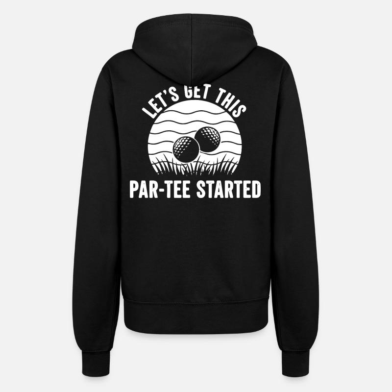 Par Tee Golf Spruch - Frauen Kapuzenjacke - Schwarz