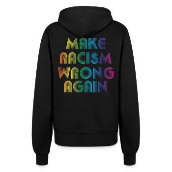 Rendre le racisme faux - Veste à capuche Femme - noir - Dos - Maraike (178cm)