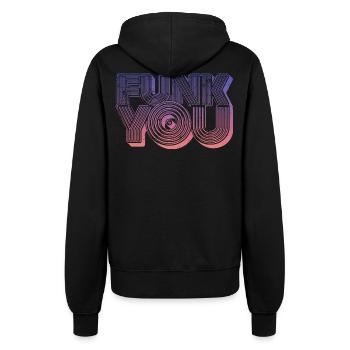 Funk You Vintage - Frauen Kapuzenjacke - Schwarz - Hinten - Maraike (178cm)
