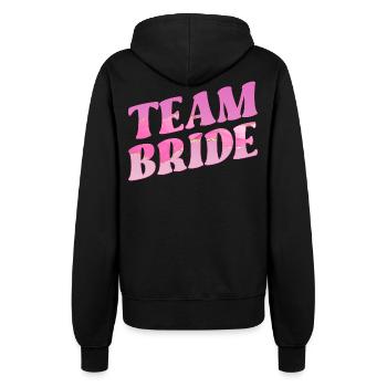 Hochzeitsteam-Braut - Frauen Kapuzenjacke - Schwarz - Hinten - Maraike (178cm)