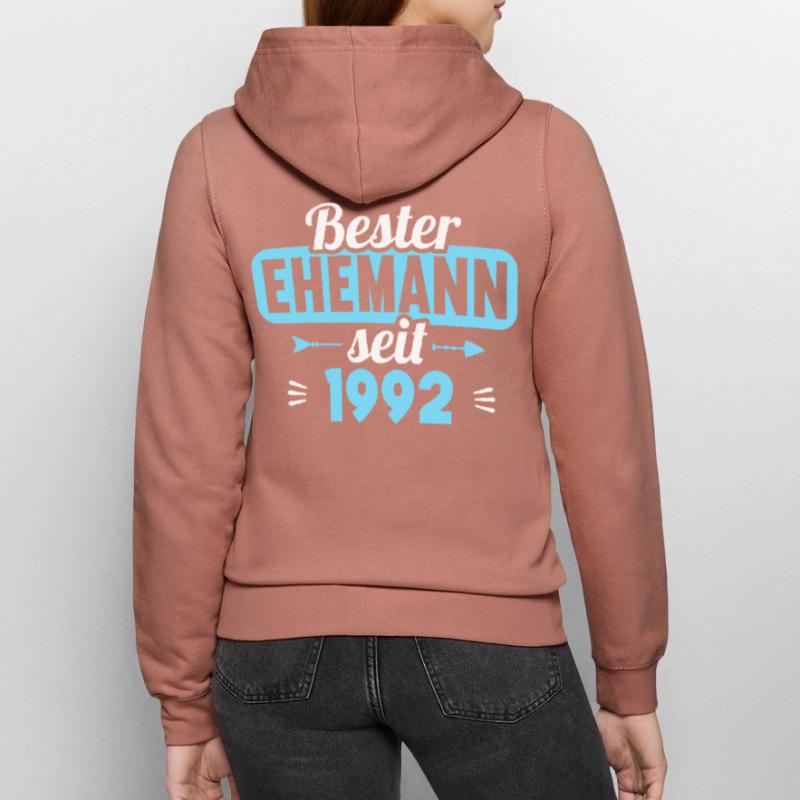 Beste Ehefrau Bester Ehemann seit 1992 Frauen Kapuzenjacke