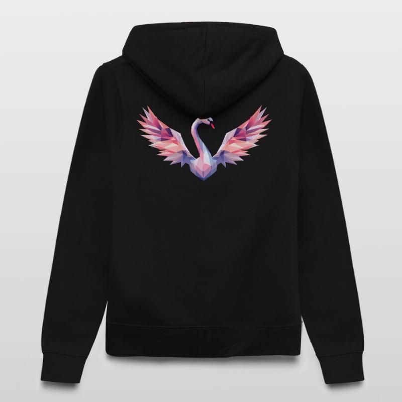 Geometric Swan with Gradient Women’s Hooded Jacket