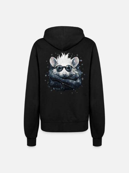 Coole Ratte - Frauen Kapuzenjacke - Schwarz