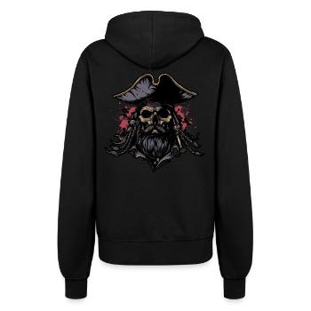 Crâne de pirate - Veste à capuche Femme - noir - Dos - Maraike (178cm)