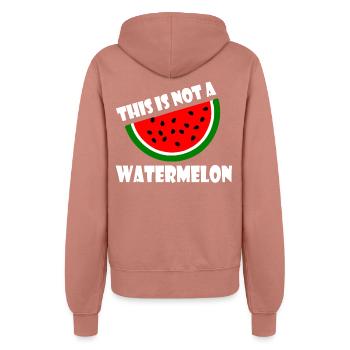 THIS IS NOT A WATERMELON - Frauen Kapuzenjacke - Altrosa - Hinten - Maraike (178cm)