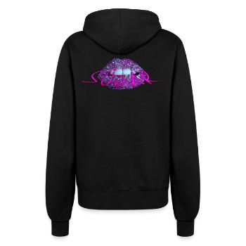 Zucker Lippen - Frauen Kapuzenjacke - Schwarz - Hinten - Maraike (178cm)