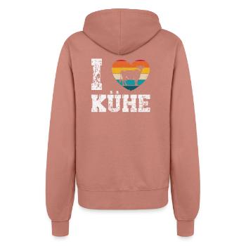 I like cows - Women’s Hooded Jacket - dusky rose - Back - Maraike (178cm)