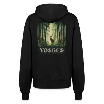 Vosges Hirsch Wald - Frauen Kapuzenjacke - Schwarz - Hinten - Maraike (178cm)