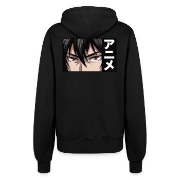 Anime eyes - Women’s Hooded Jacket - black - Back - Maraike (178cm)