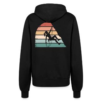 Climbing Girl – Empowered Women on the Rocks - Frauen Kapuzenjacke - Schwarz - Hinten - Maraike (178cm)
